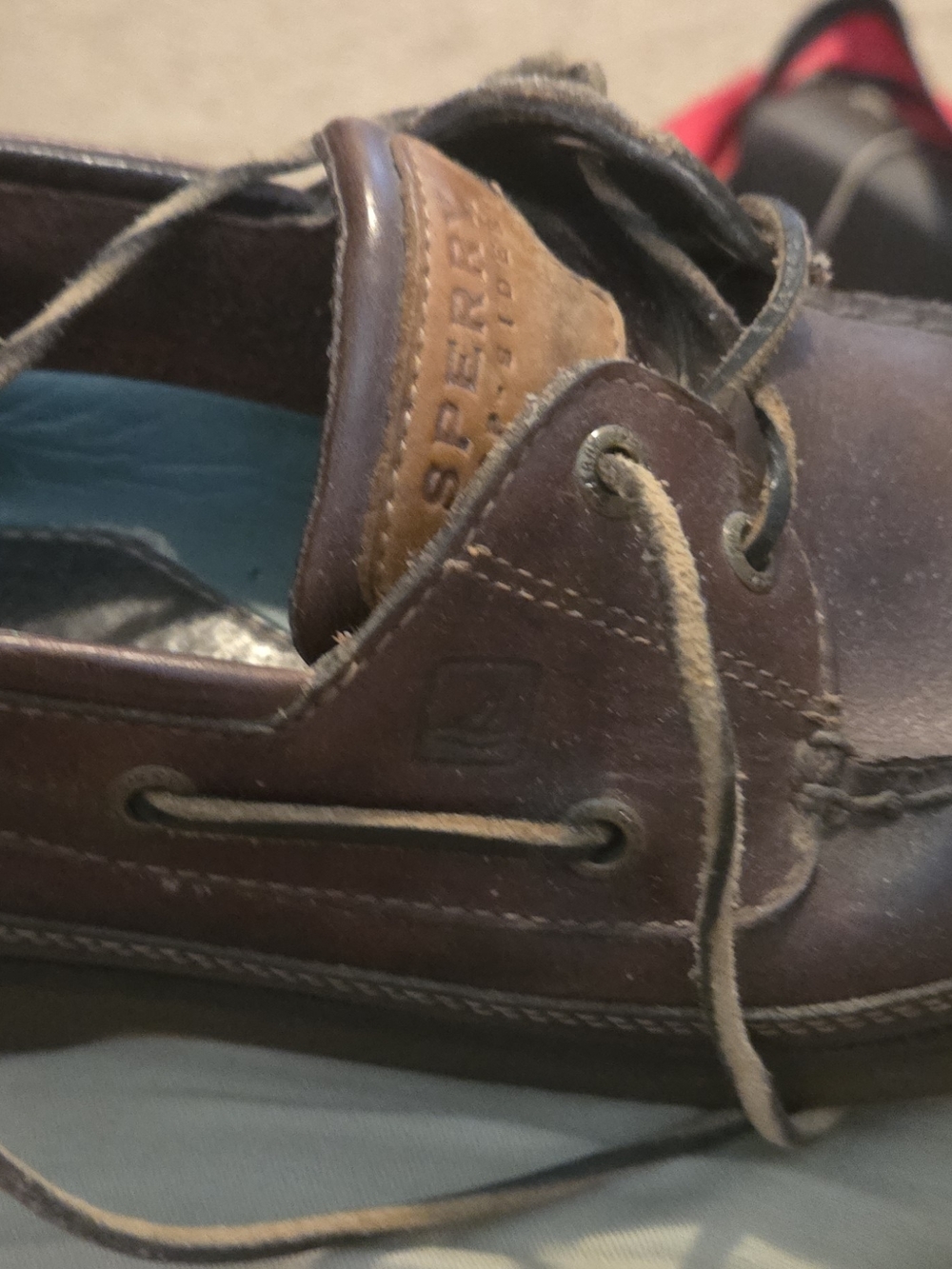 Sperry Dark Brown Leather Classic Boat Shoe.